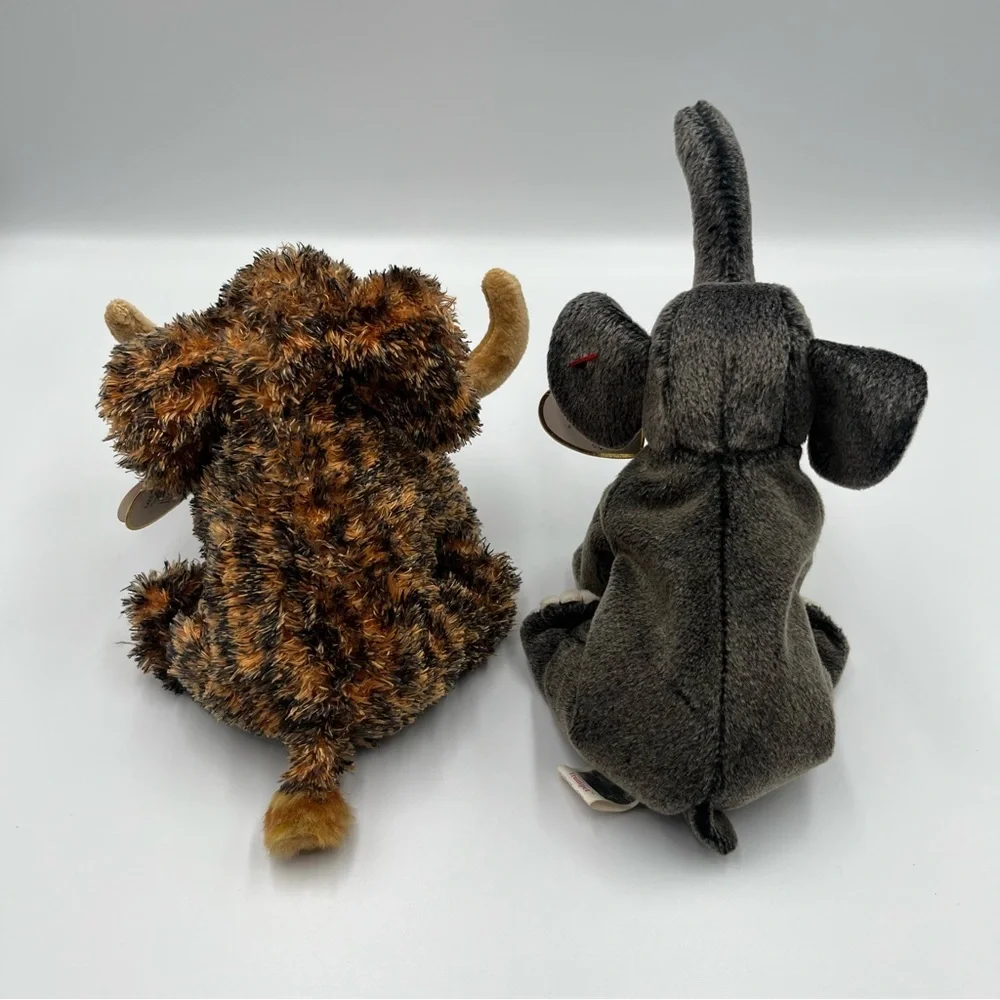 Ty Beanie Babies Bundle Woolly Mammoth & Elephant